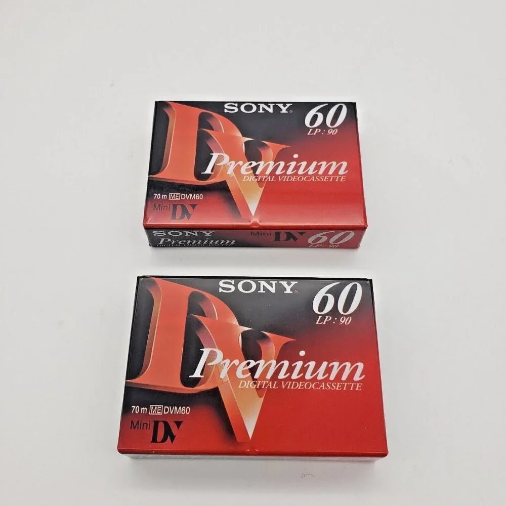 Lot of 2 SONY Premium DVC Digital Video Cassette 60 Minutes Tapes NEW SEALED